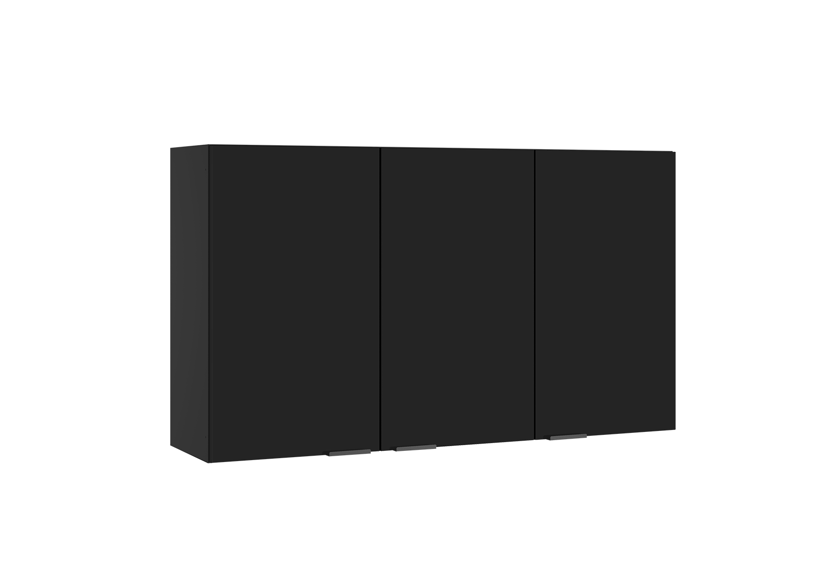 imagem de Armário Aéreo de Cozinha Preto Matte 3 Portas Alto Exclusive 3500001776